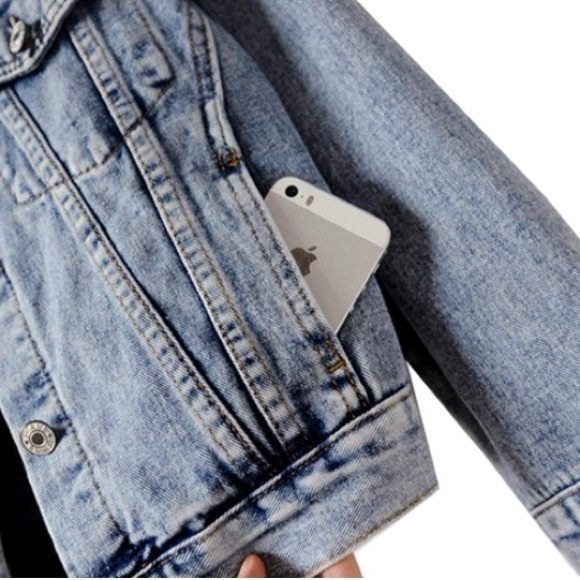 π Distressed denim jacket with pearls and rhinestones π - Picture 5 of 10